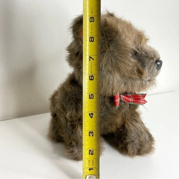NWT 1992 Vintage 24K Special Effects Polar Puff dog terrier stuffed animal plaid - Picture 11 of 13